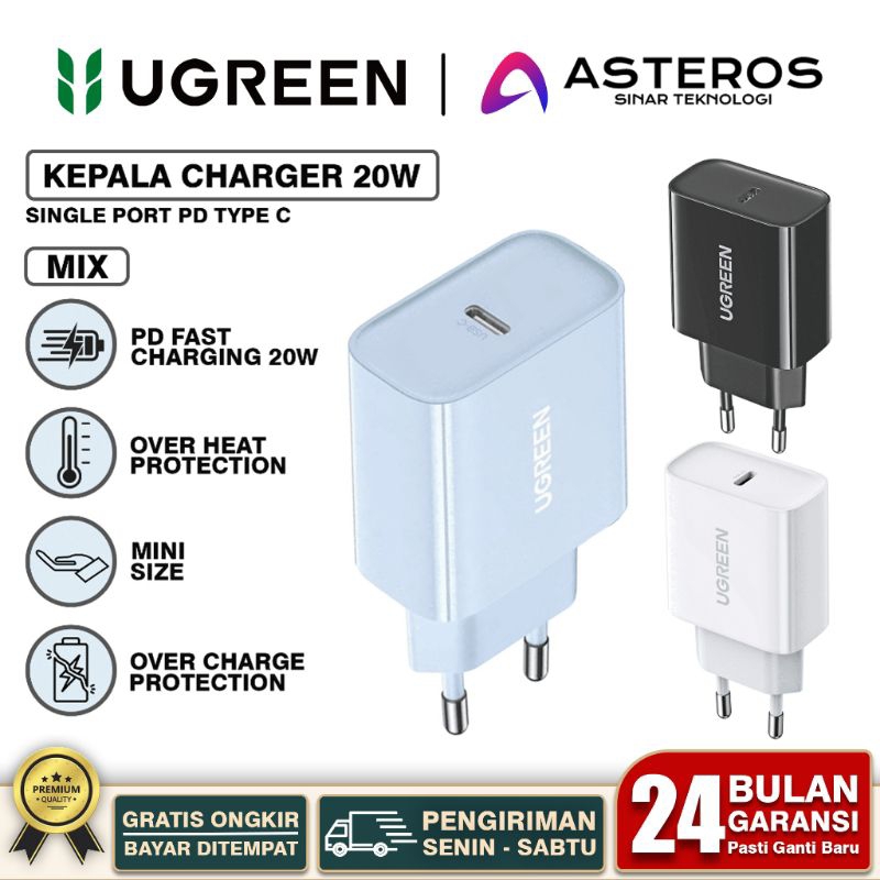 UGREEN Adapter USB C PD Fast Charger 20w model CD137  10191