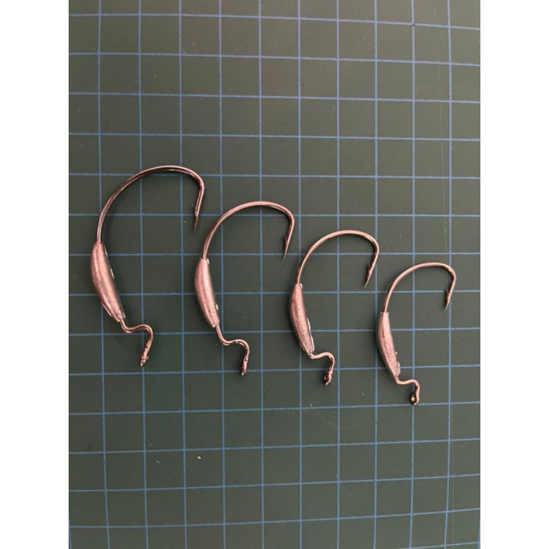 kail worm hook ukuran 1/0, 2/0, 3/0, 4/0