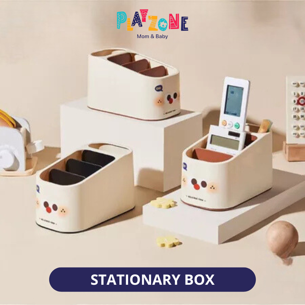 

[PZ] COD Tempat Pena Storage Organizer Desk | Kotak Plastik Alat Tulis Meja Lucu Stationery Box