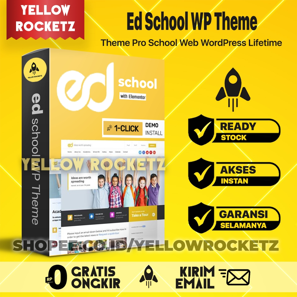ED SCHOOL WP Theme for Education - Tema Edukasi Sekolah WordPress Premium Lifetime