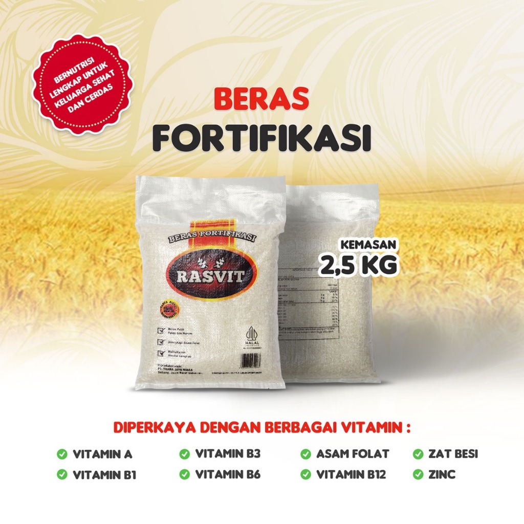

BERAS RASVIT | BERAS FORTIFIKASI | BERAS BERVITAMIN | LEBIH DARI BERAS PREMIUM