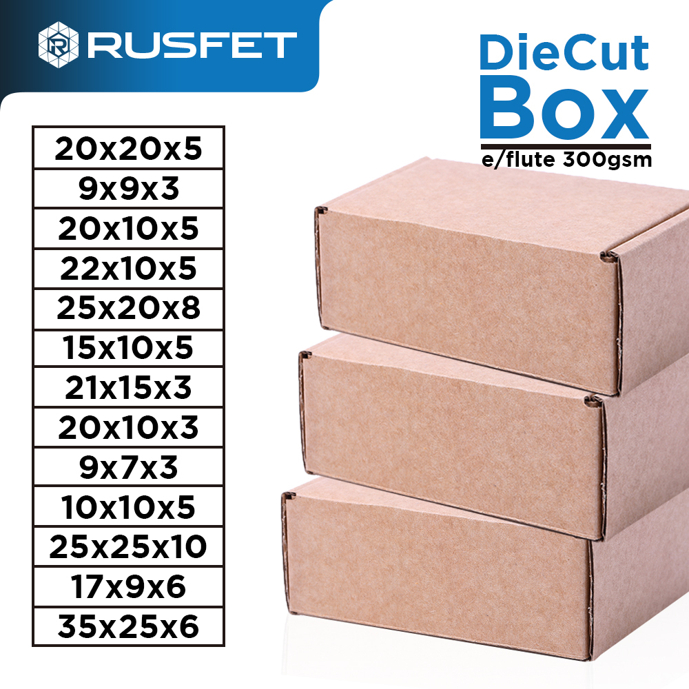 

UM1 RUSFET DIECUT BOX KARDUS DIE CUT COKLAT MURAH