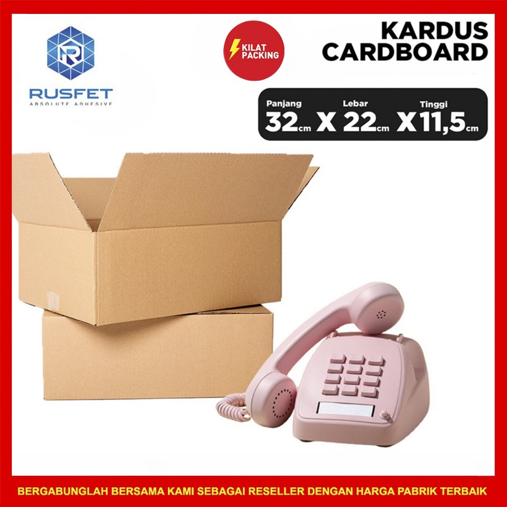 

Kardus packing box packing kotak polos cokelat satuan 32x22x11,5 cm
