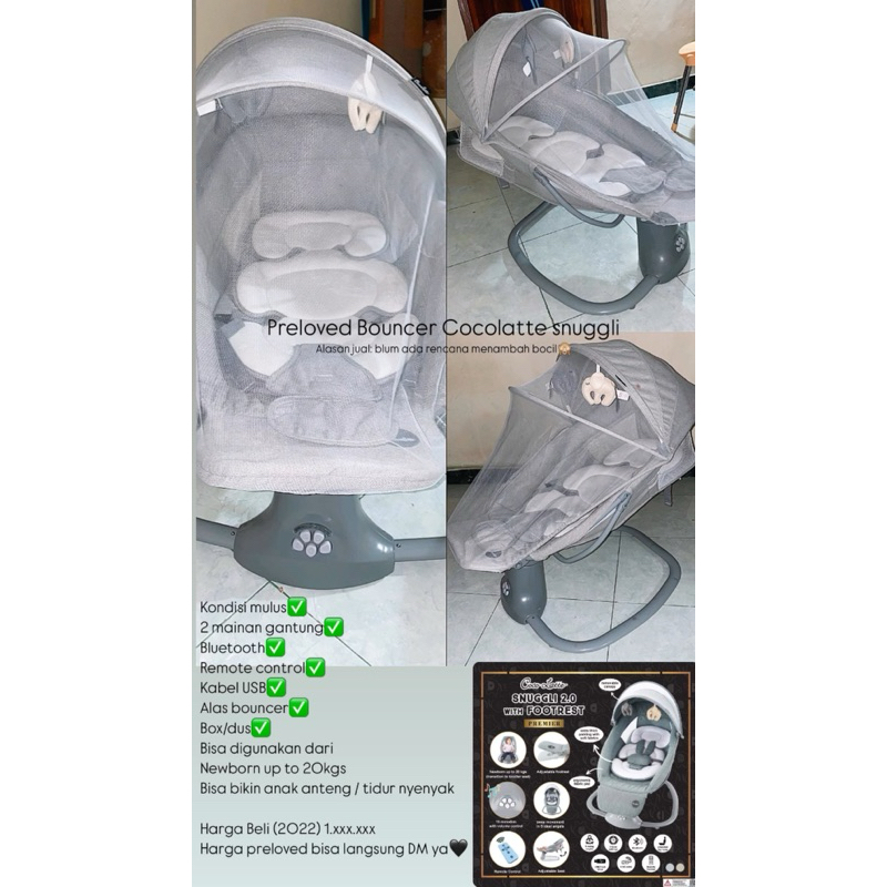 PRELOVED COCOLATTE  snuggli swing bouncer