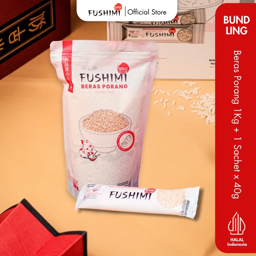 

FUSHIMI PAKET BUNDLING BERAS PORANG 1PCS 1KG + 1PCS 40GR
