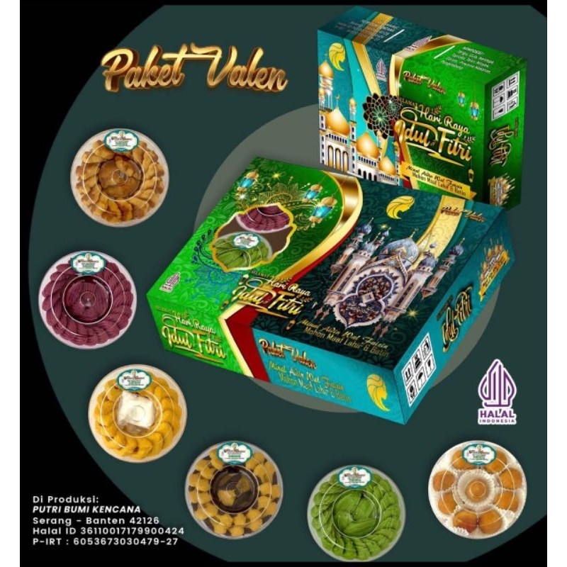 

kue paket lebaran valen paket valen isi 6toples