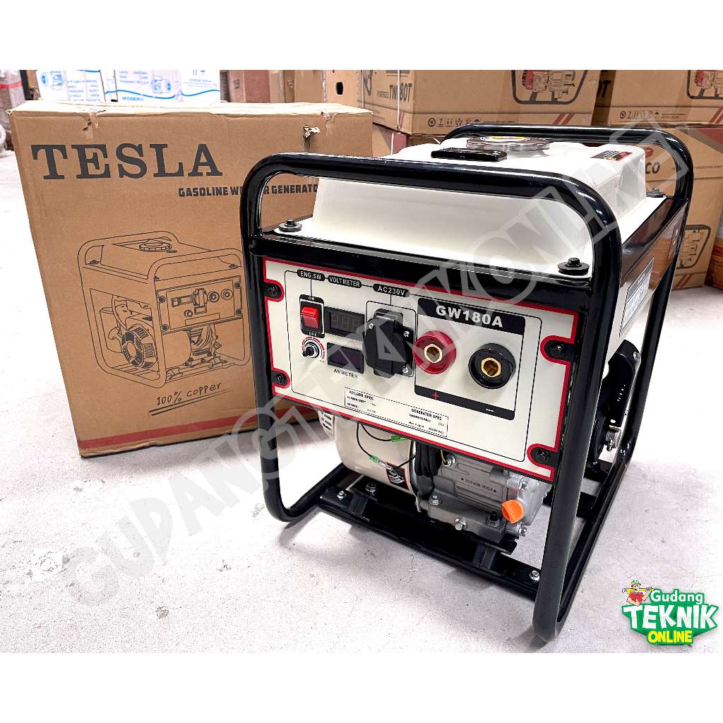 Genset LAS 2000Watt TESLA GW180A  / Genset Mesin Welding Las Listrik 2000 Watt 180A 180 Ampere Power