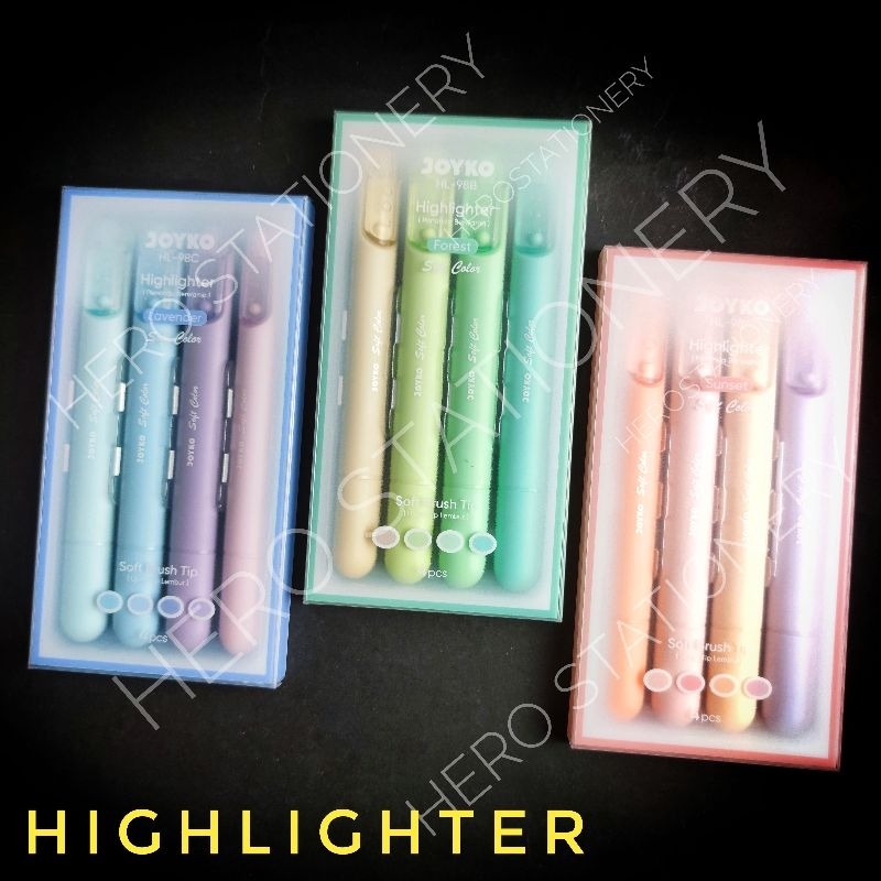 

Highlighter pen spidol marker soft color pastel joyko HL-98