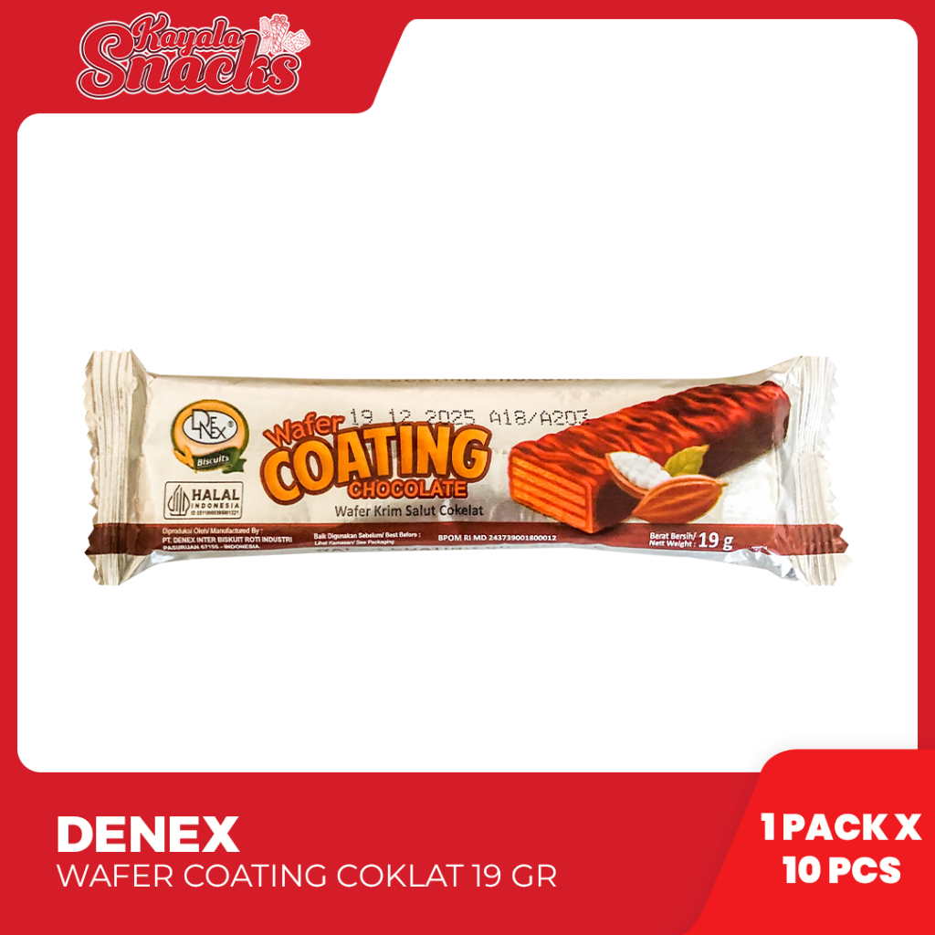 

DENEX Wafer Coating Chocolate 19g - 1 Pack x 10 Pcs