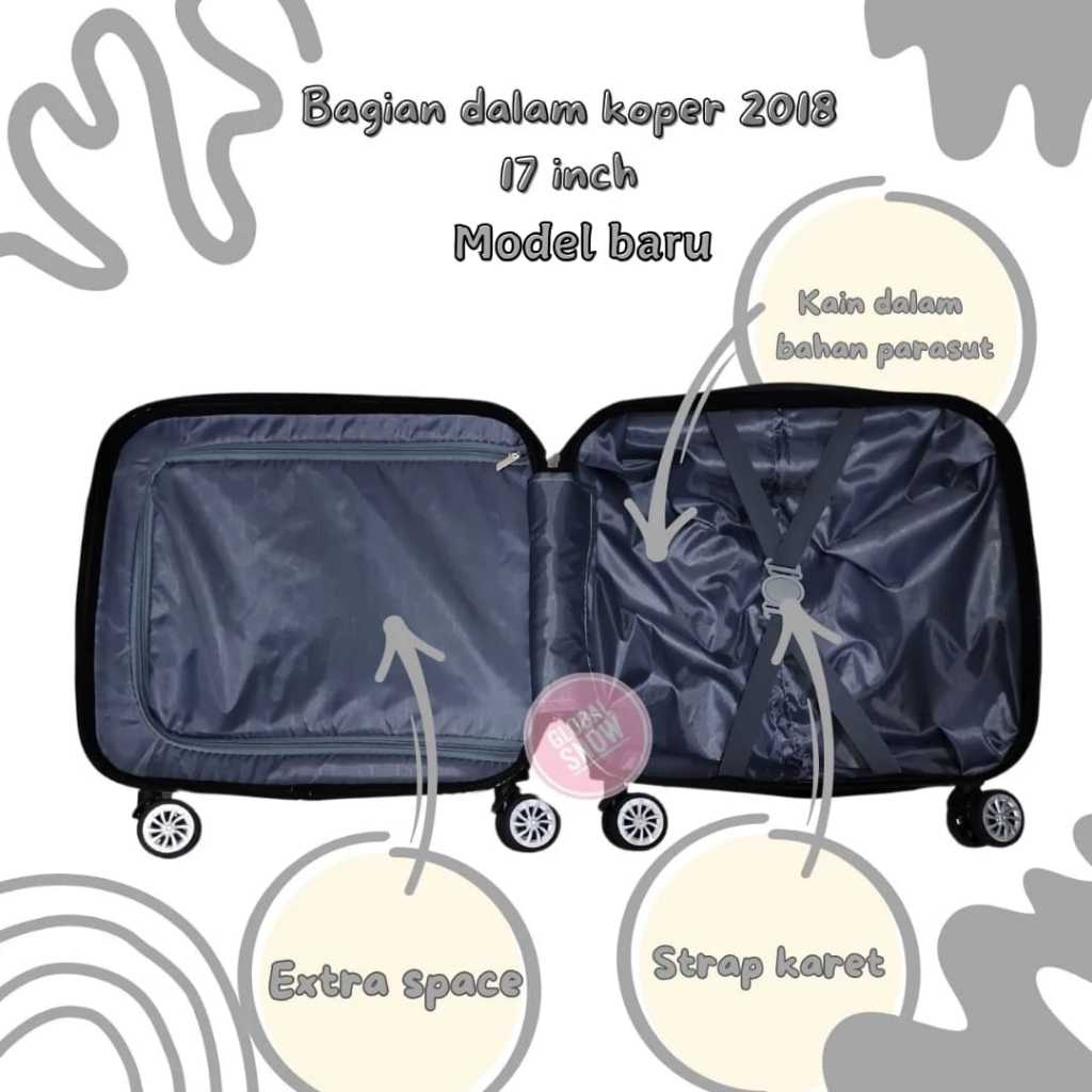 HEMAT KOPER 17INCHI POLO FANS / YSL BAGSINDO / KOPER 17INCH TRAVEL / KOPER 17 INCHI / KOPER 17 INCH