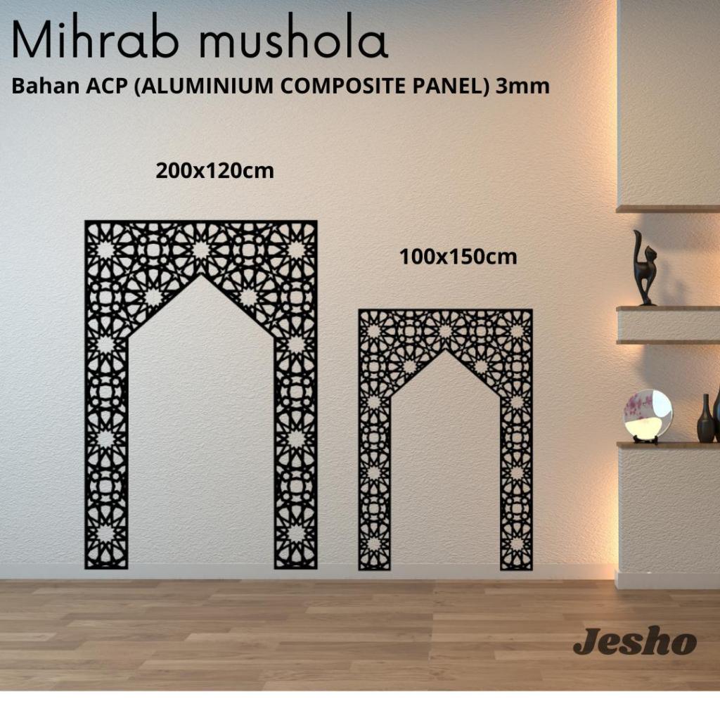 Mihrab Mushola Krawangan Hiasan Dinding Dekorasi Bahan ACP 3mm Motif 3