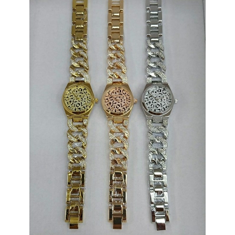 100% ASLI√ Jam Tangan MICHAEL KORS LEOPARD Rantai Kepang