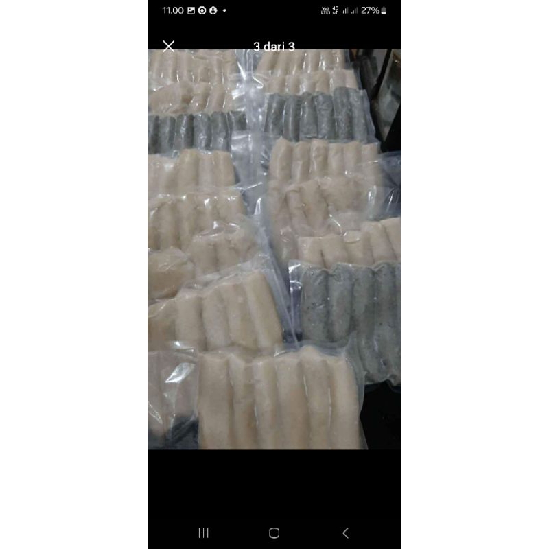 

pempek lenjer item kulit tenggiri isi 5 lenjer besar