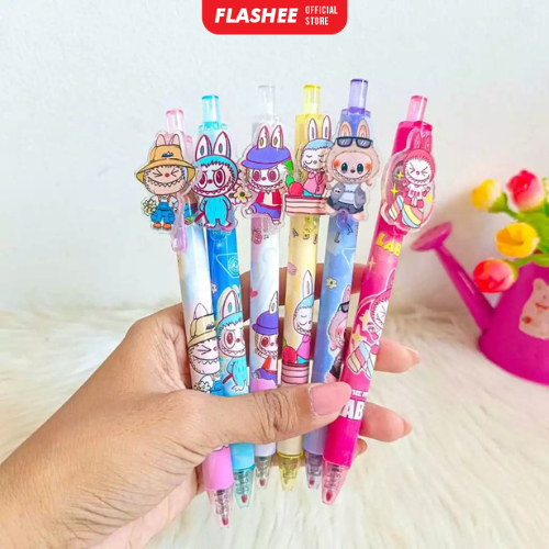 

Flashee Pulpen Gel Mekanik Motif Labubu Pen Bolpoin Tinta Gel Pena Aesthetic