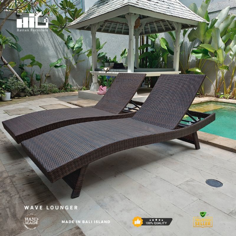 Wave Lounger | Kursi Pantai | Kursi Kolam | Sun bed | Day Bed | Outdoor Furniture Patio Furniture Lo