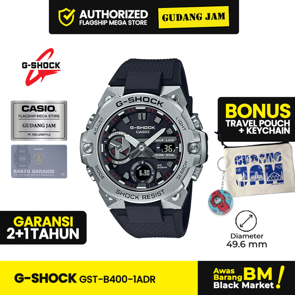 GShock GST-B400-1ADR GST-B400 GSTB400 Garansi Resmi 2 Tahun
