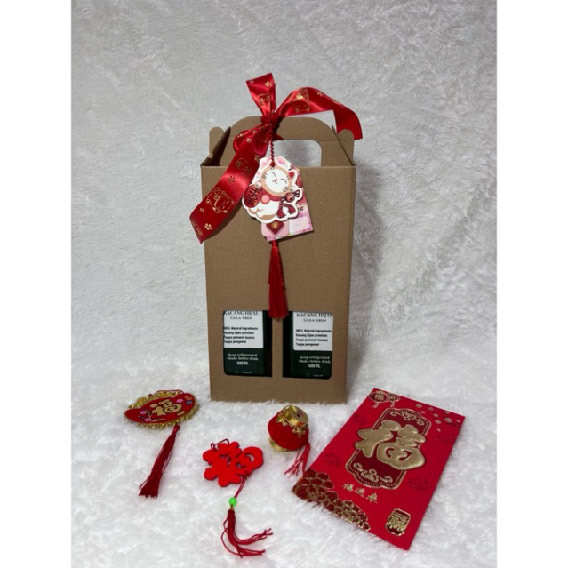 

Hampers Imlek Minuman Kacang Hijau Gula Aren isi 2 botol 500ml
