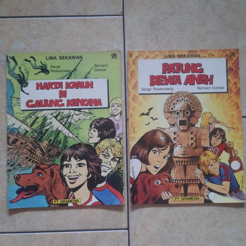 Set 2 Komik Lima Sekawan Harta Karun Di Galiung Kencana Cetakan Pertama Kolpri
