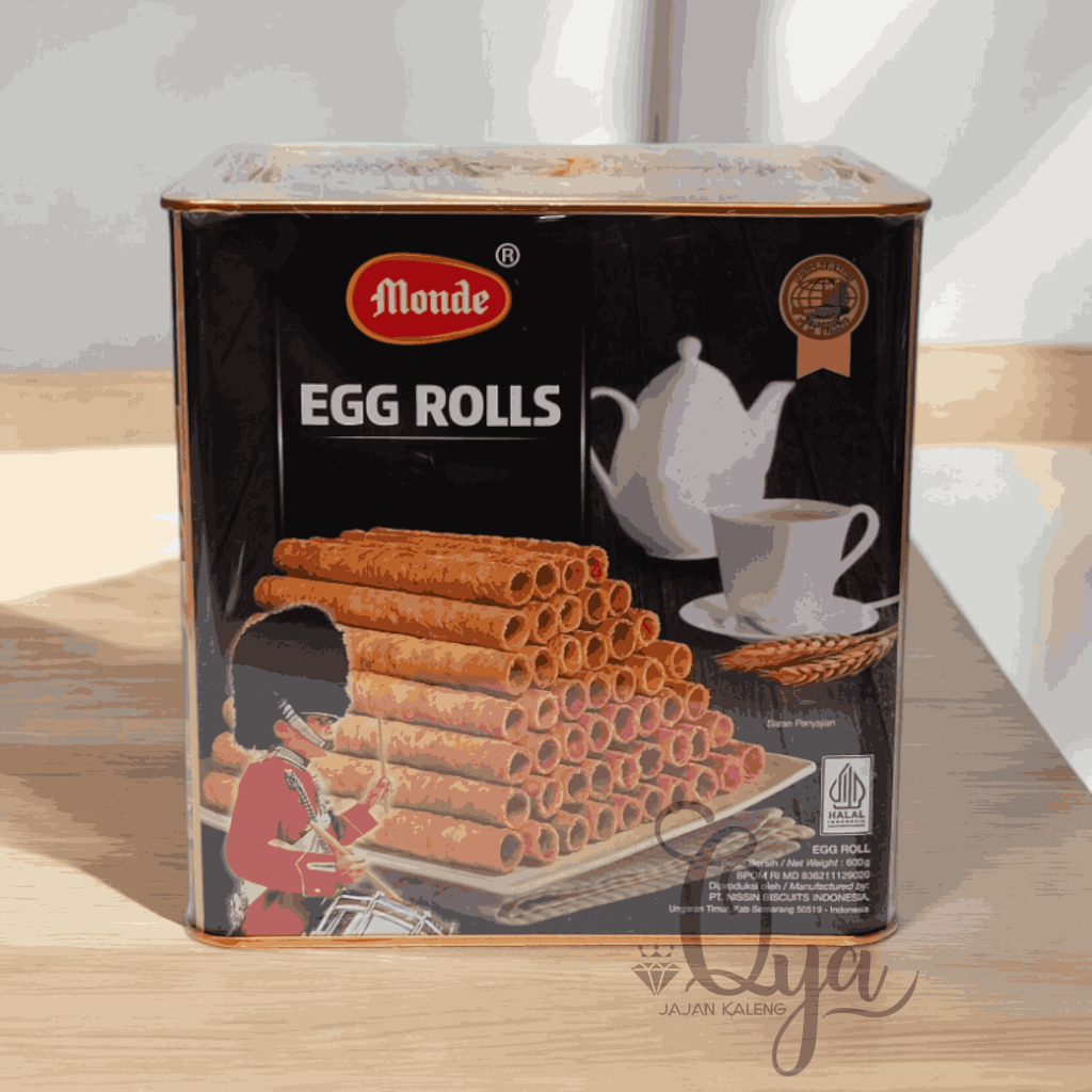 

Monde Eggs Rolls Original 600g SNACK JAJAN KALENG PARCEL LEBARAN