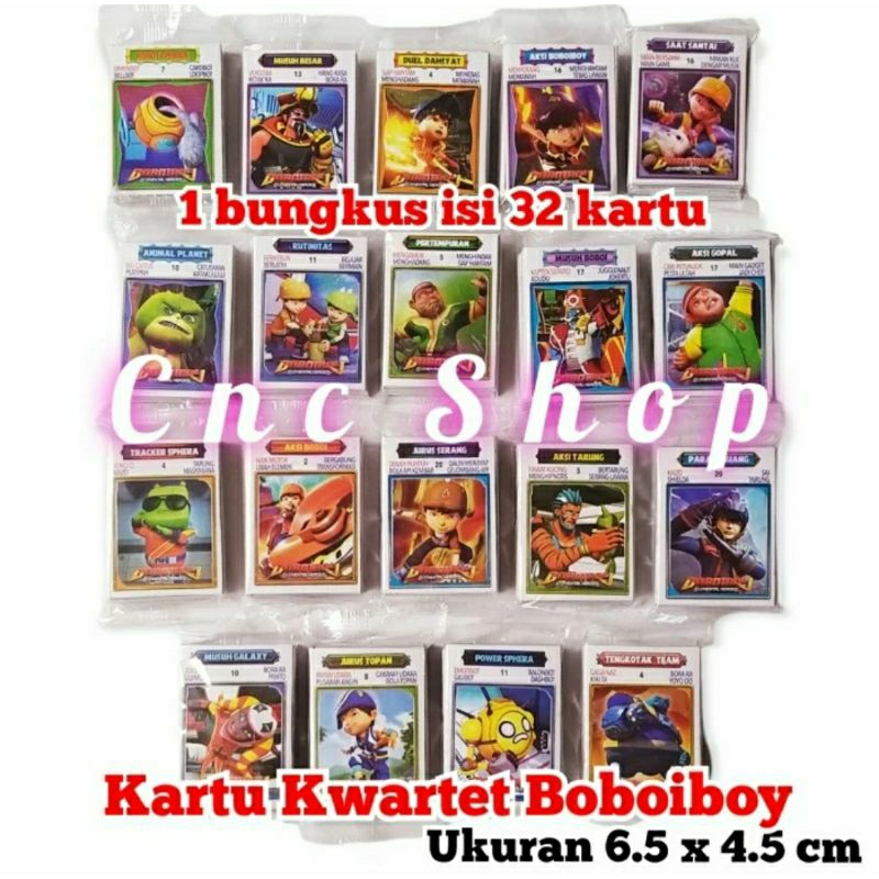 Kartu Kwartet Mainan Kartu Kuartet Boboiboy dkk Edufuntoys Edutoys Jadul Seru
