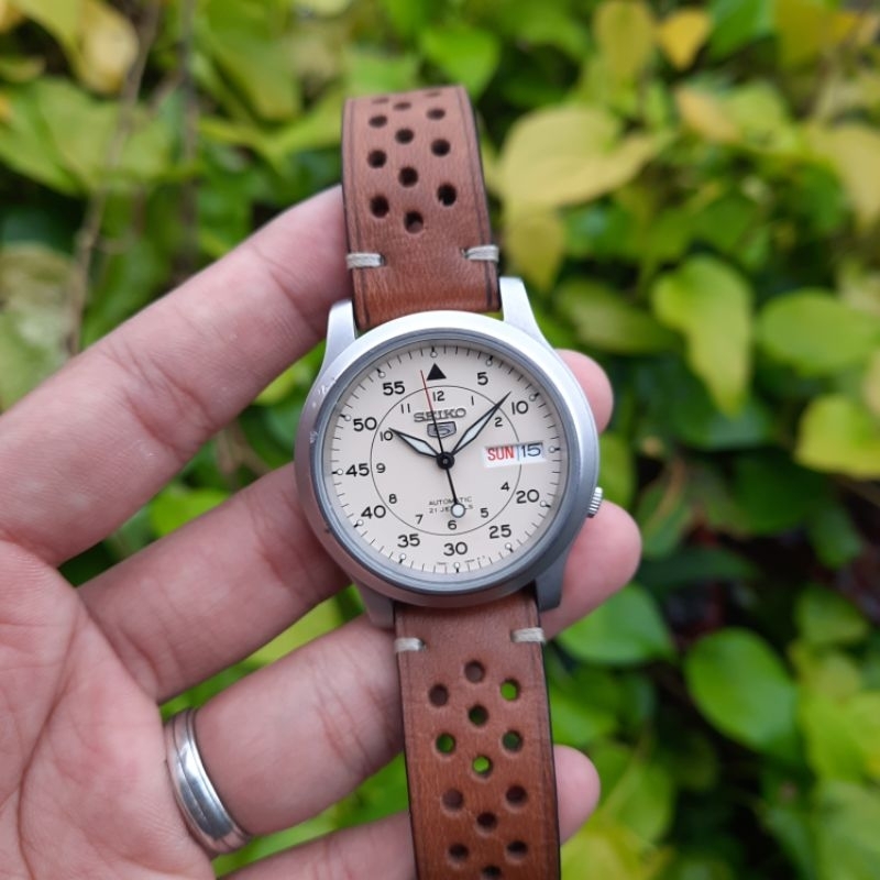 Seiko 5 Military SNK803K2 / SNK803K1 Beige Cream 7s26-02J0