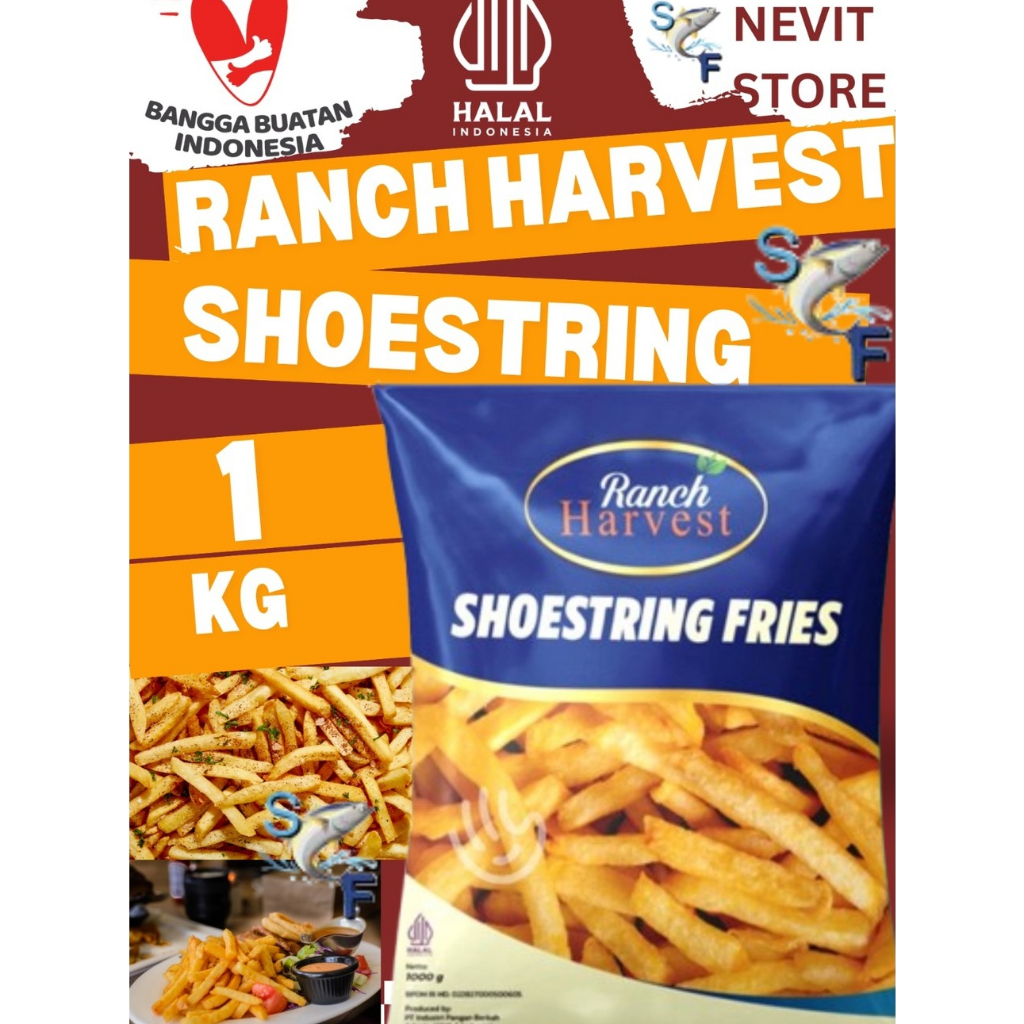 

RANCH HARVEST SHOESTRING 1 KG | KENTANG GORENG 1KG | FRENCH FRIES 1 KG