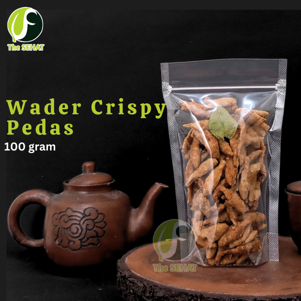 

TheSehat Keripik Wader Crispy Pedas Gurih Wader Kriuk Cemilan Asin Gurih Pedas Wader Goreng Pedas 100gr