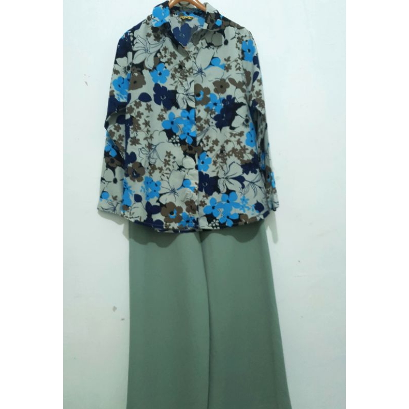 Setelan kulot,setelan wanita preloved