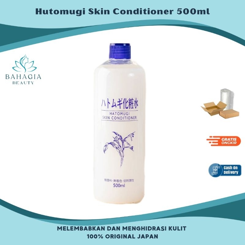 Hatomugi Skin Conditioner 500ml 100% Original Jepang Melembabkan Kulit Kering