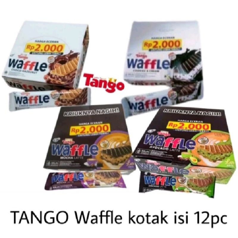 

TANGO Waffle Hazelnut mocha aren latte isi 12 pcs / kotak