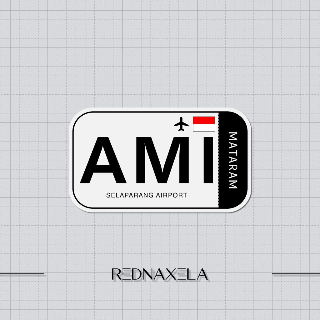 

Stiker Vinyl Selaparang Airport Code AMI Sign Sticker