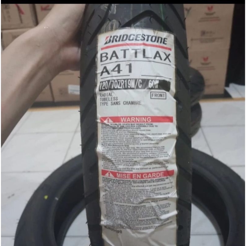 BAN LUAR BATTLAX BRIDGESTONE A41 UKURAN 120/70-19 TUBELESS