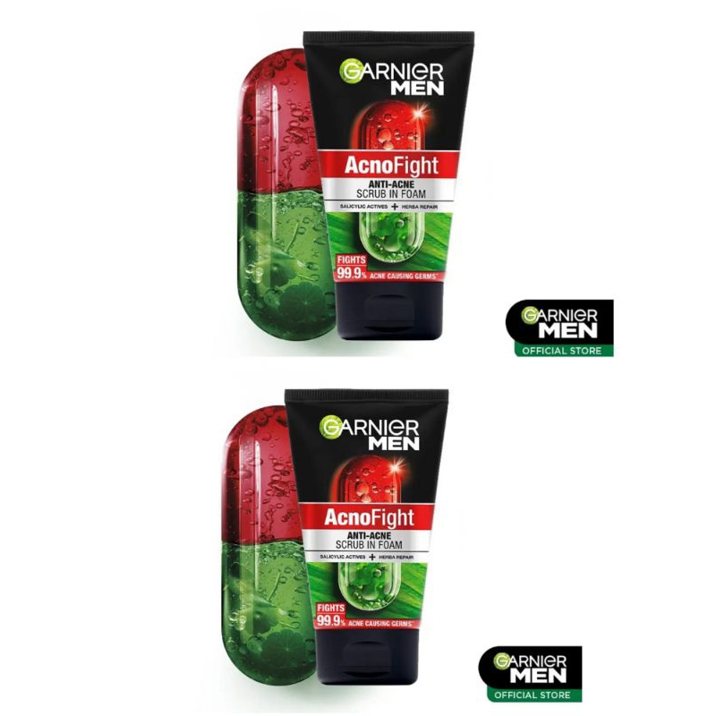 Paket Hemat 2Pcs Garnier Men Acno Fight Foam 6 In 1 Anti Acne 100 Ml