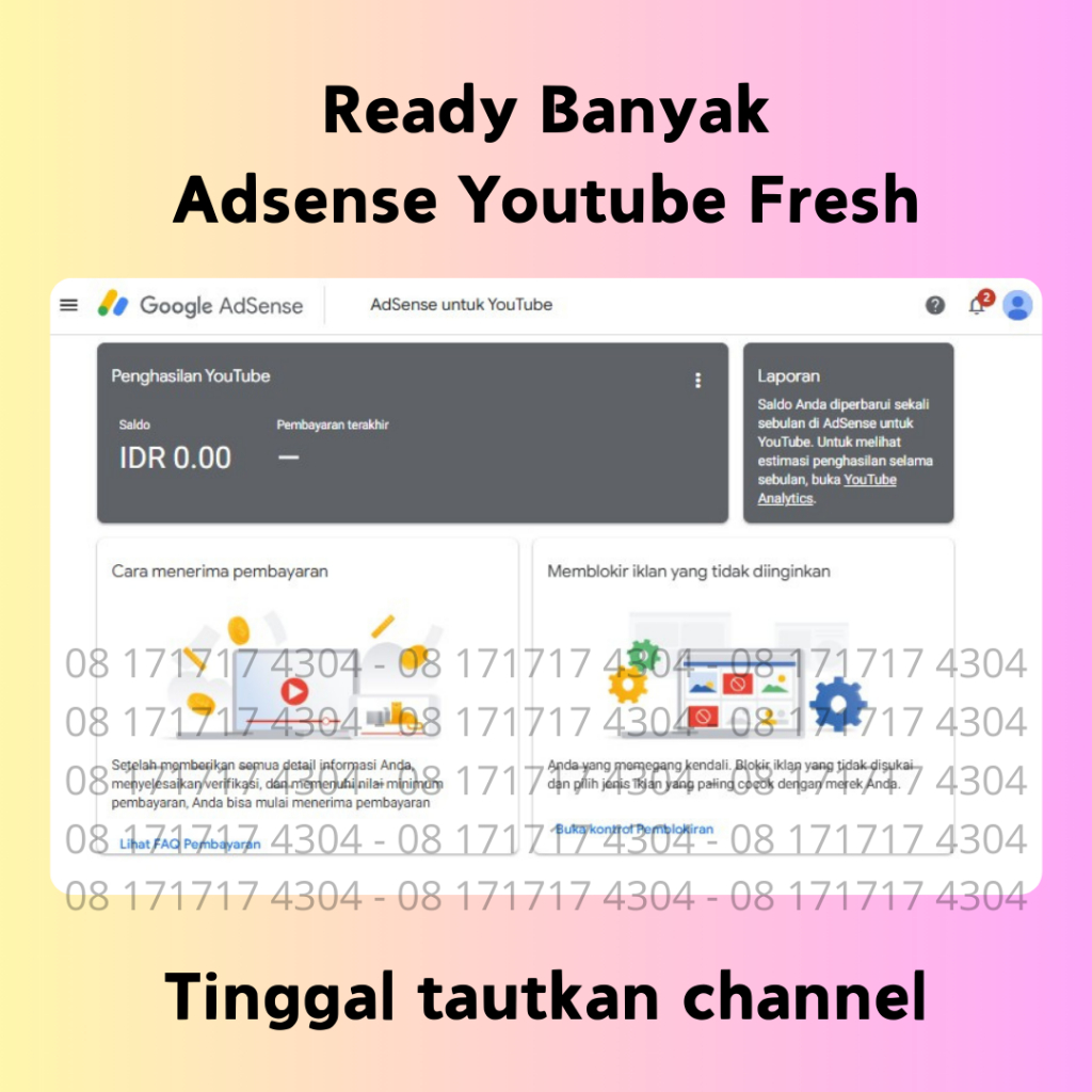Adsense Fresh untuk Tautan YT