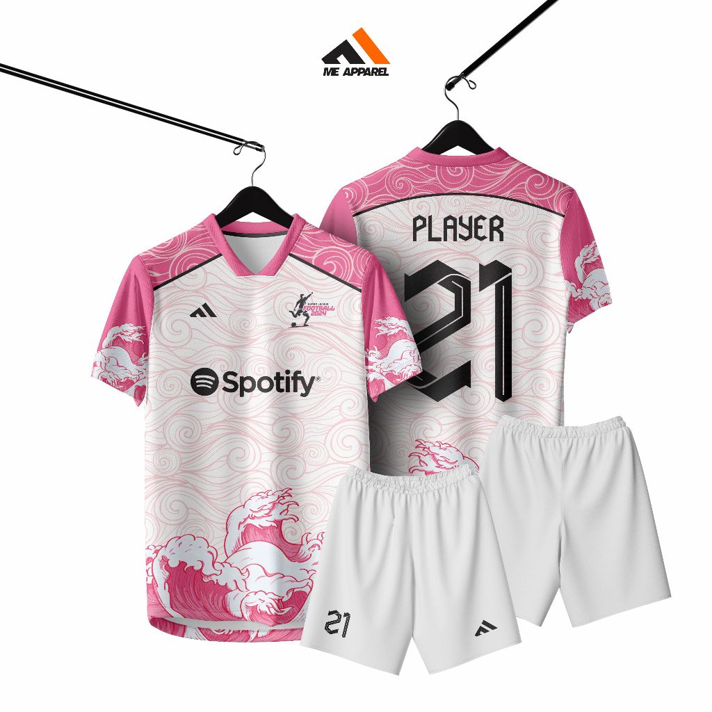 Jersey futsal/Jersey Bola Tsunami Pink Full Printing Free nameset