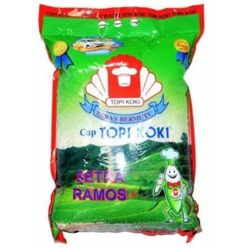 

BERAS SETRA RAMOS CAP TOPI KOKI HIJAU KEMASAN 5KG