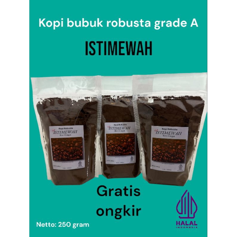 

kopi robusta bubuk murni grade A cap istimewah