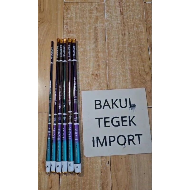 joran tegek meiryyh ruas 42cm action medium bonus karet bakar