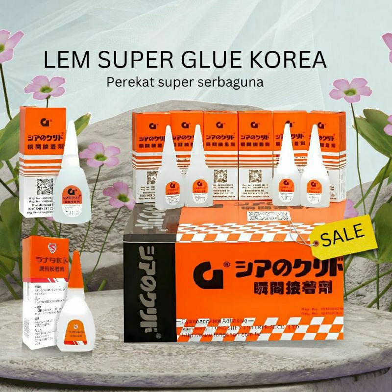 

LEM KOREA CAIR SUPER PEREKAT / LEM KOREA G ASLI ORIGINAL SUPER GLUE / LEM GLUE SERBAGUNA