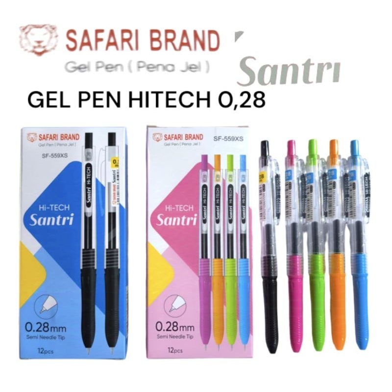

GEL PEN PENA HITECH SAFARI SANTRI SF 559XS (12pcs)
