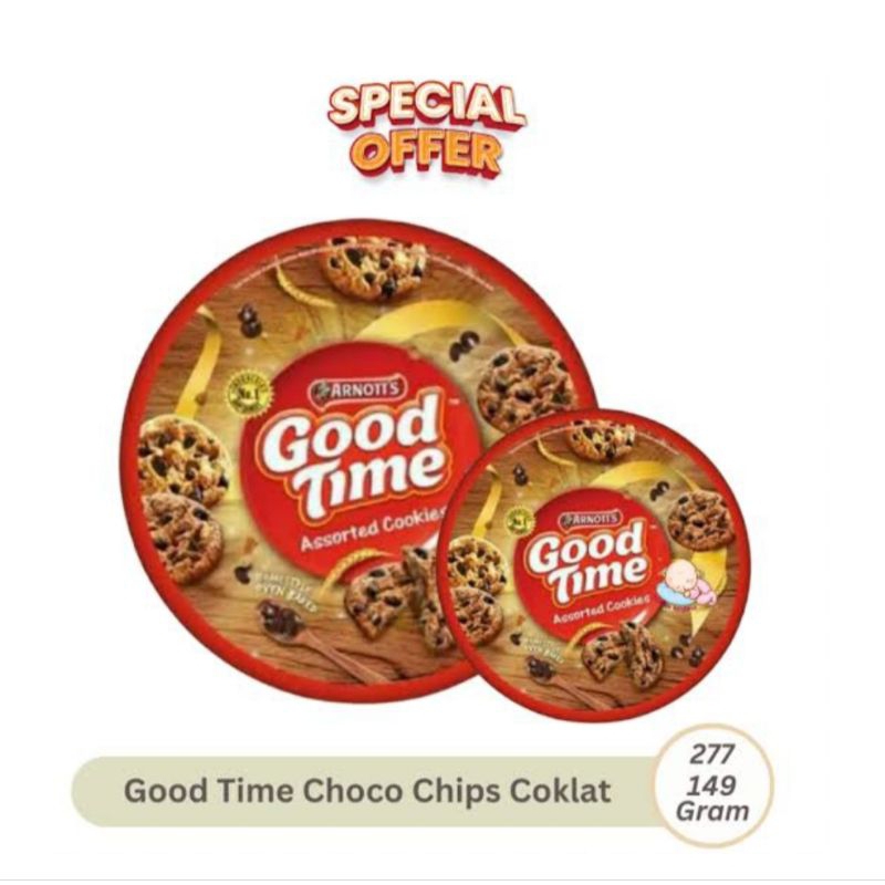 

Arnotts Good Time Assorted Cookies Choco Coklat 149gr & 277gr