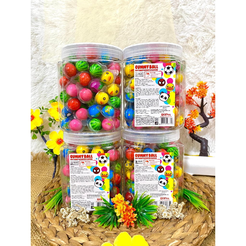 

Permen Gummy Ball Toples 120pcs