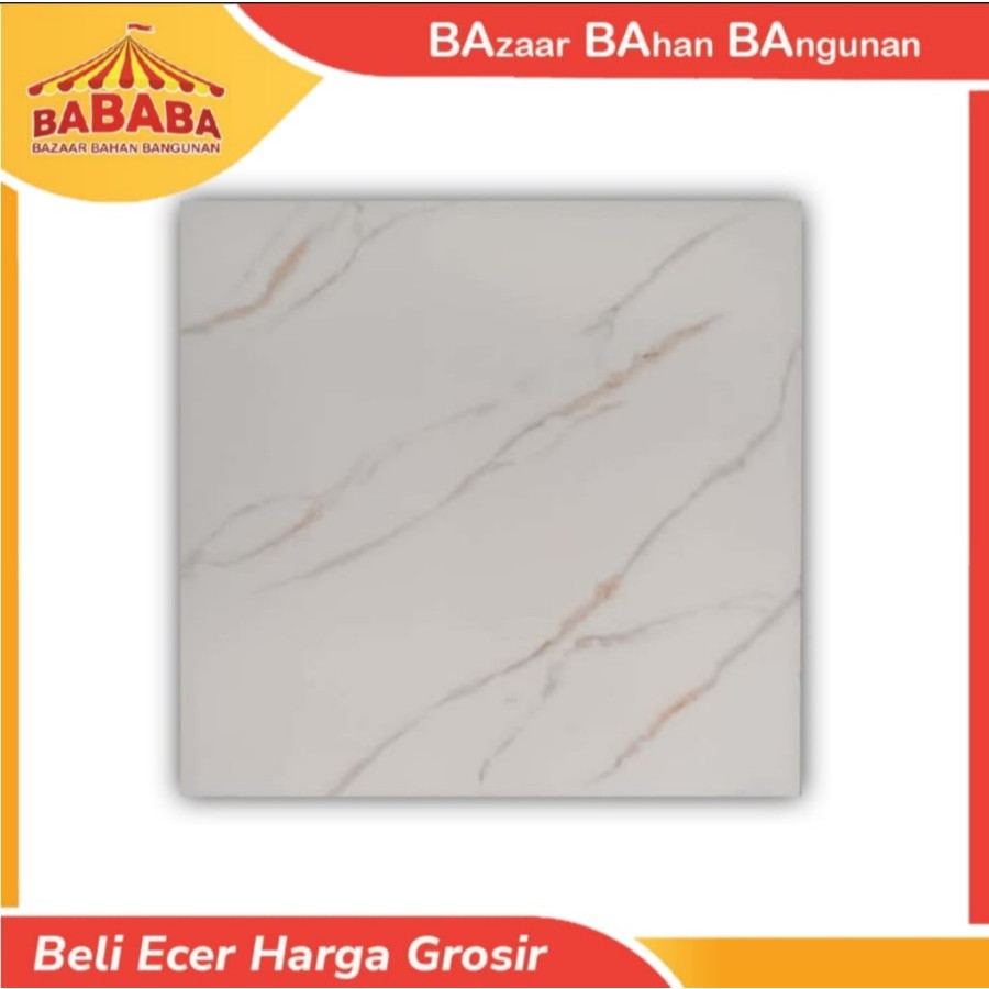 Keramik Lantai Motif Marble Aversa 50x50 Chelsea Beige