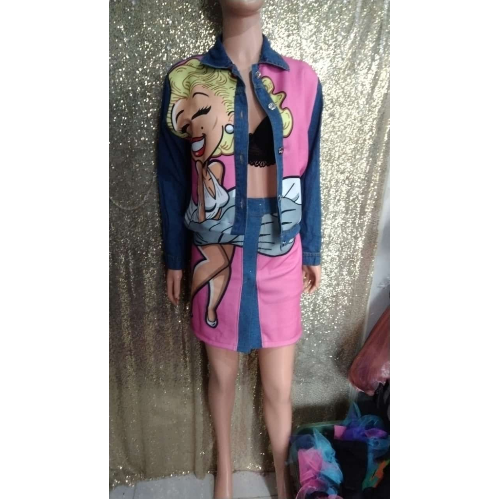Baju dj dance kpop wanita printing custom