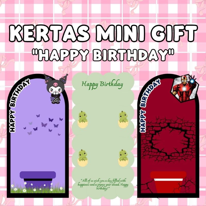 

Kertas Mini Gift edisi Happy Birthday|Kertas background gift