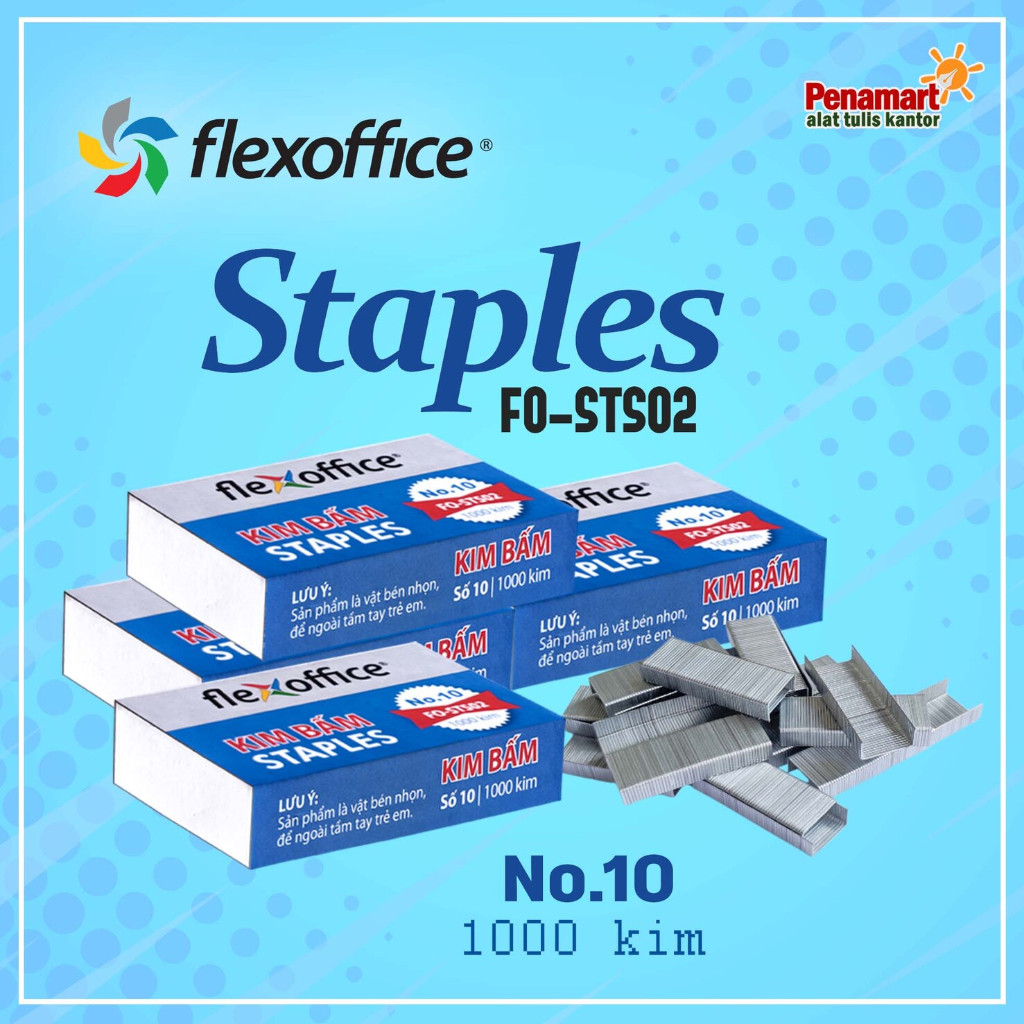 

FLEXOFFICE - Staples Isi Stapler No.10 FO-STS02 Isi 20 pcs (FO-703)