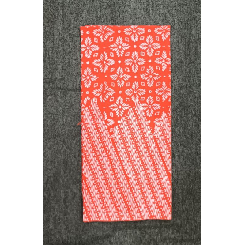 kain batik Cap Batik garutan kombinasi orange