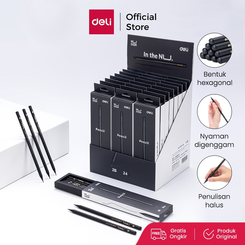 

Nusign 2B Pencil / Pensil 2B Design Elegan Nyaman Di Genggam 10 pcs / 30 pcs NS722-2B