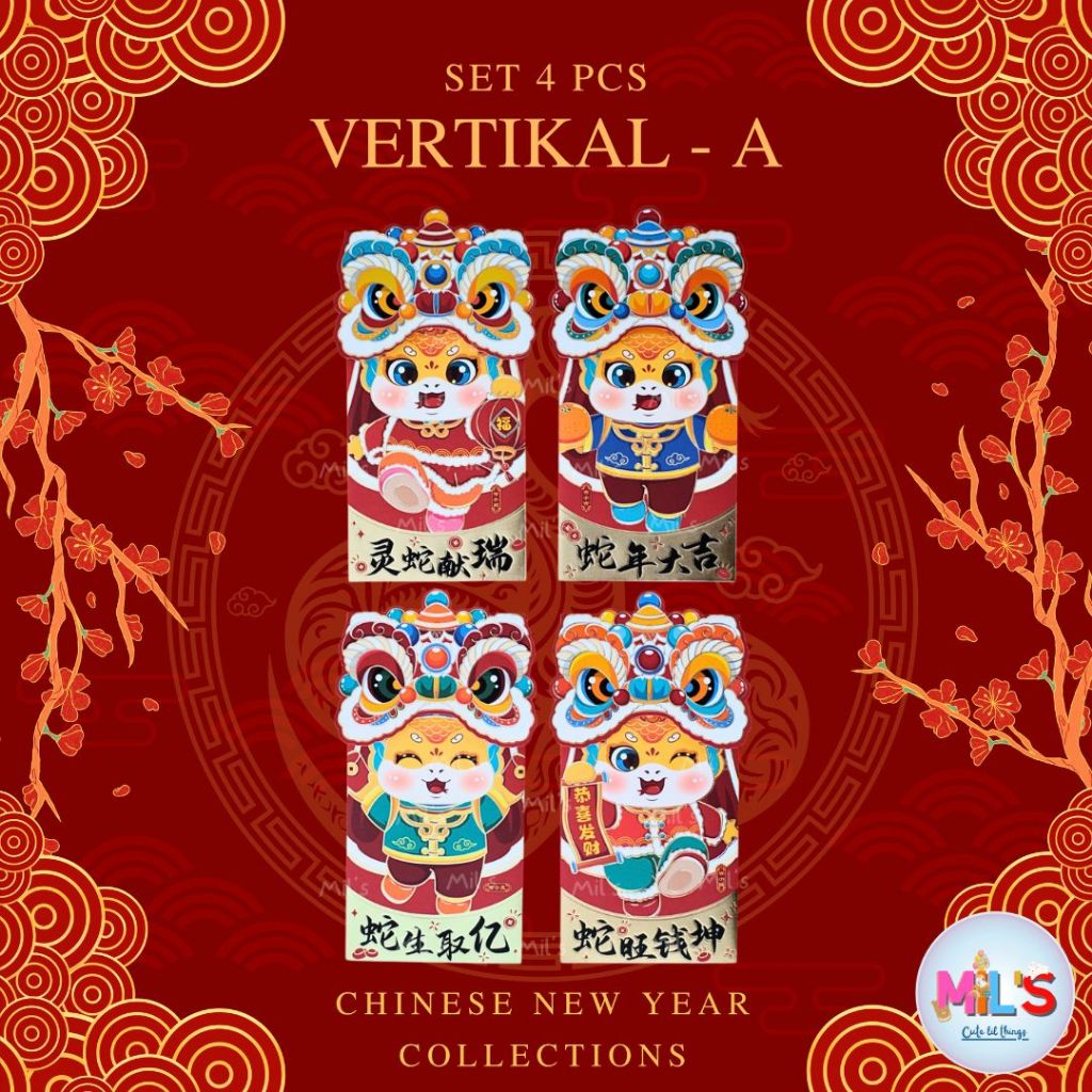 

[ CUTE MIL'S ] ANGPAO IMLEK BARONGSAI ULAR PREMIUM VERTIKAL BERDIRI TAHUN ULAR 2025 ANGPAU CNY DOMPET LIPAT HONGBAO CHINESSE NEW YEAR OF THE SNAKE 2025