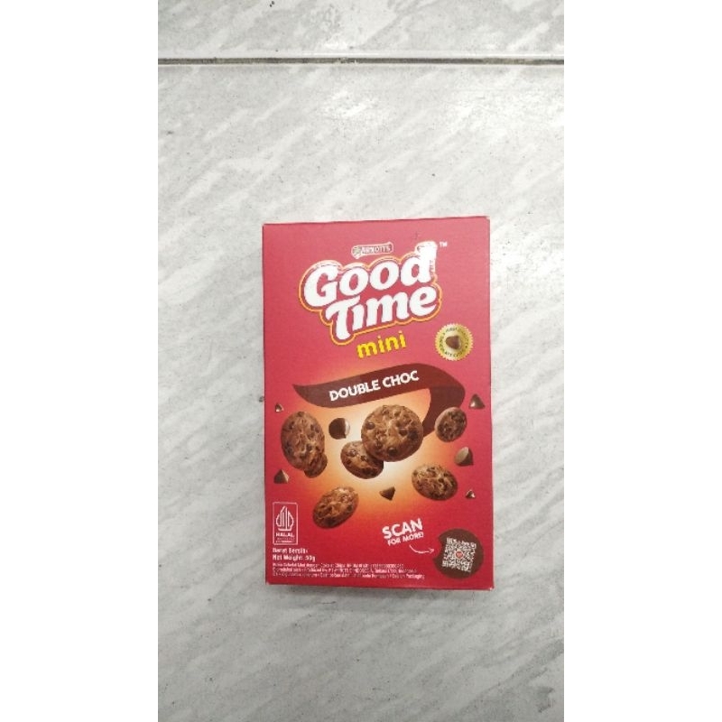 

Good time double choco kukis coklat mini dengan choco chips